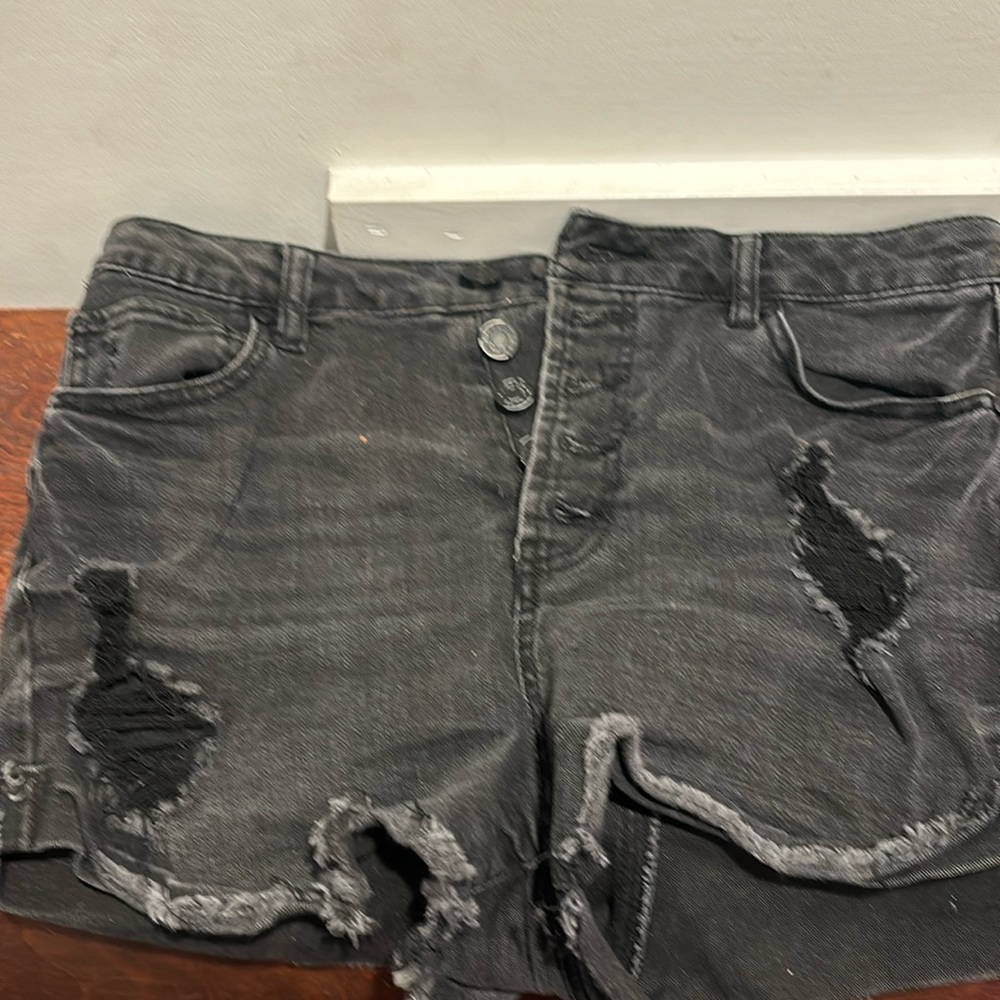 Black jean shorts size 10
